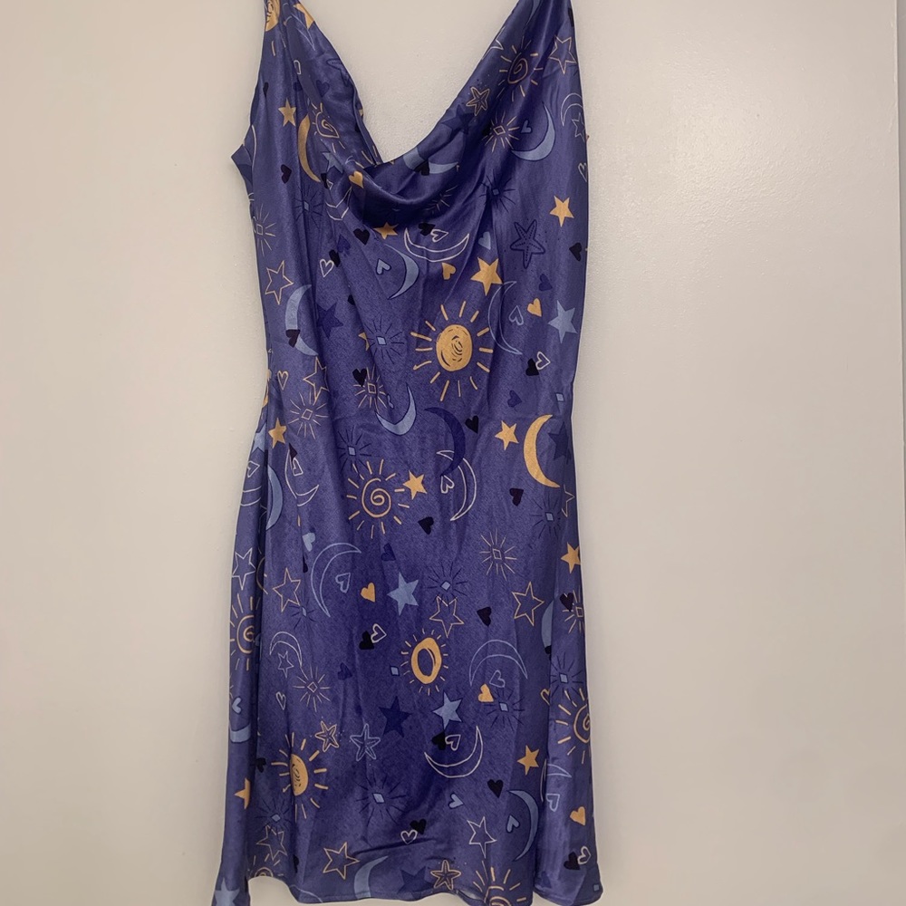 Satin moon and star dress